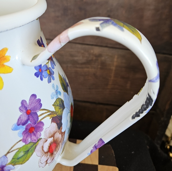 Mackenzie Childs Flower Market White Drink Pitcher - Picture 7 of 10